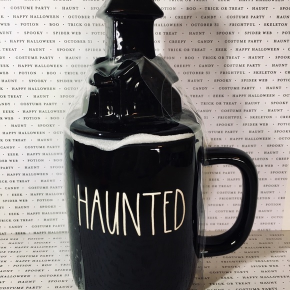 Halloween Rae Dunn Haunted House Topper Black Mug - Picture 2 of 6